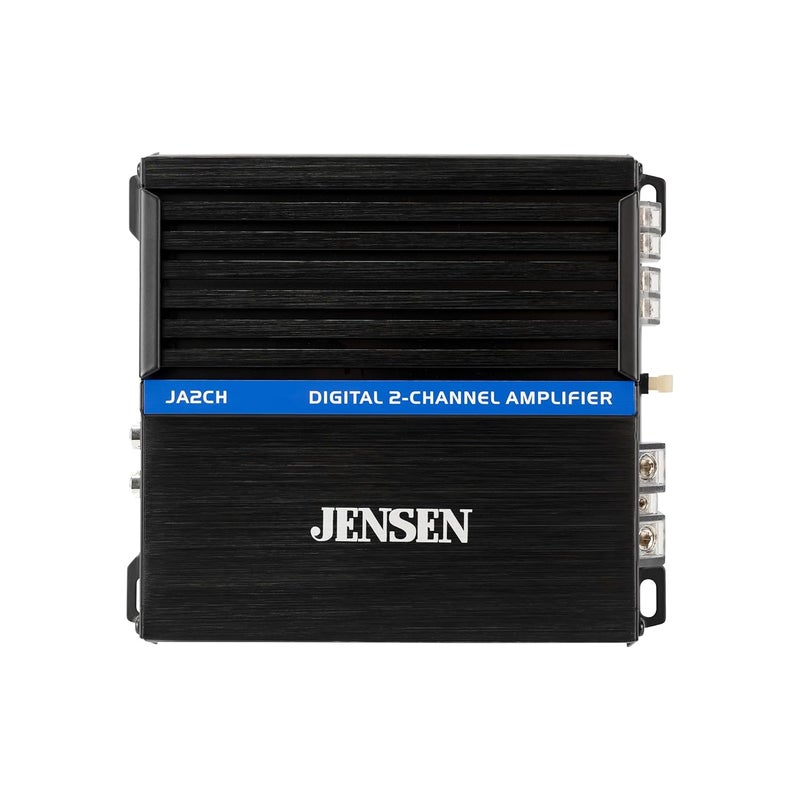 Jensen JA2CH Class-D 2-Channel Car Audio Amplifier | Motorcycle, ATV/UTV, Golf Cart Audio | 600 Watts Peak Power | Efficient Compact Design | Bridegeable - Image 1